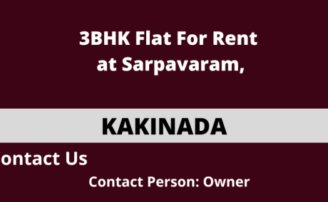 3BHK Flat For Rent at Sarpavaram, Kakinada